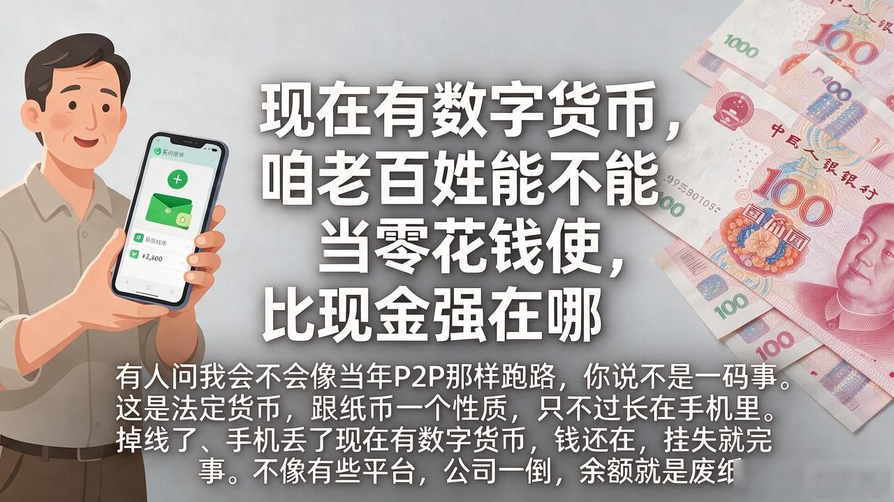 现在有数字货币，咱老百姓能不能当零花钱使，比现金强在哪