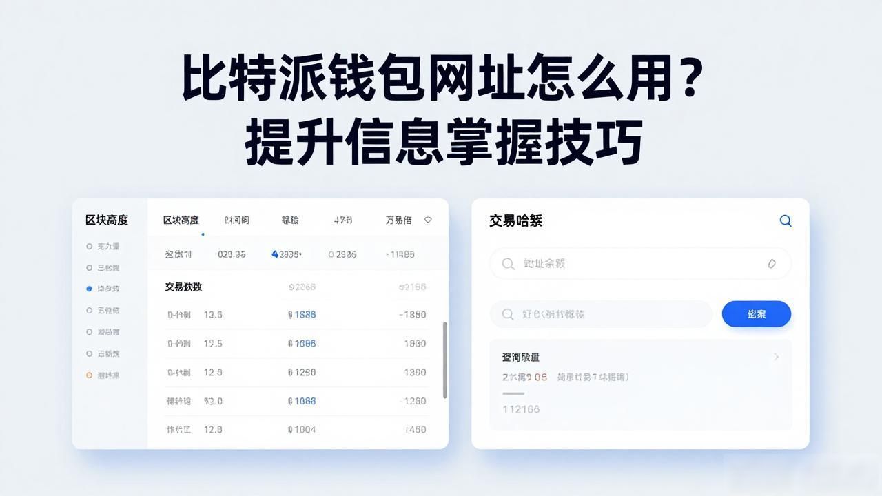 比特派钱包网址怎么用?提升信息掌握技巧