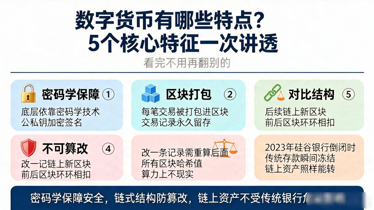 数字货币有哪些特点？5个核心特征一次讲透，看完不用再翻别的