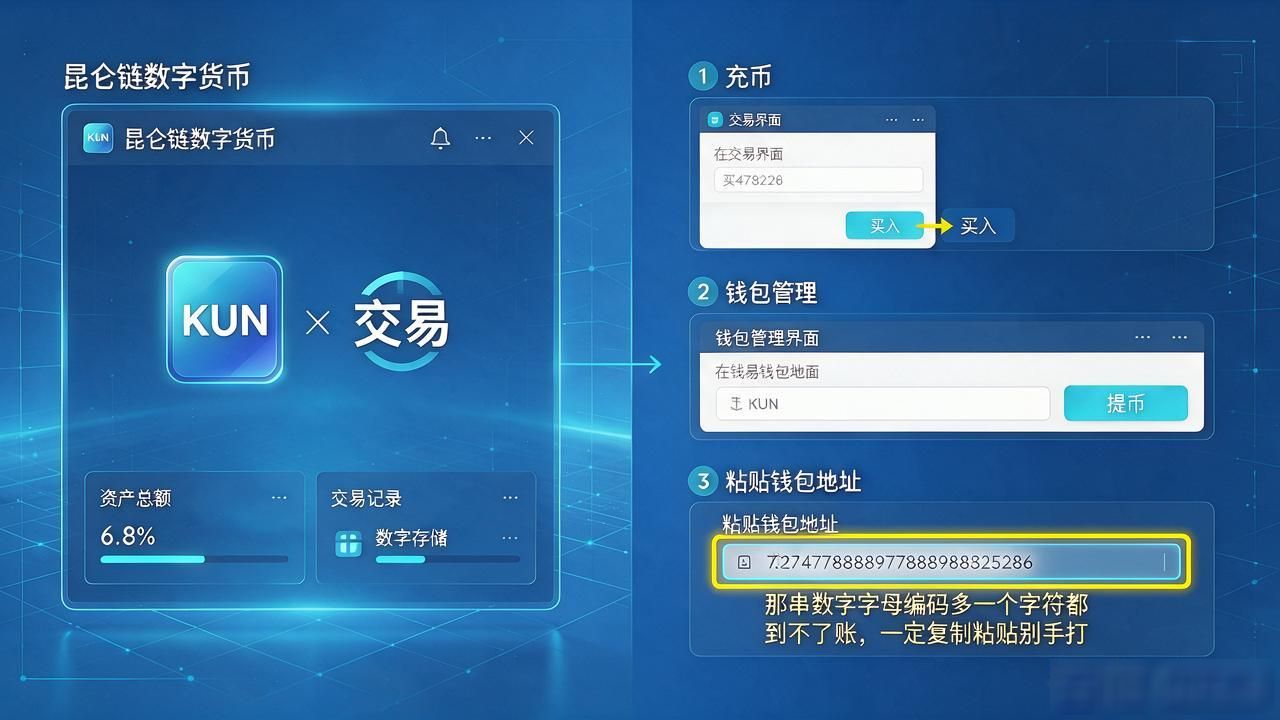 昆仑链数字货币怎么用？从下载、充币到转账，一篇实操讲透