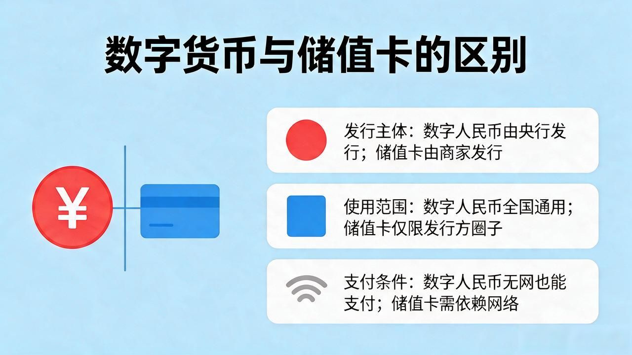 数字货币和电子储值卡有什么区别？一文讲清楚