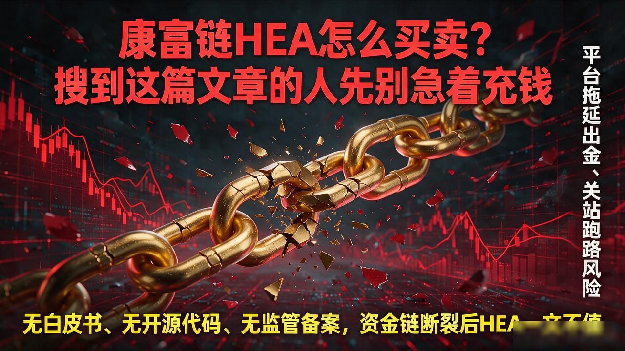 康富链HEA怎么买卖？搜到这篇文章的人先别急着充钱