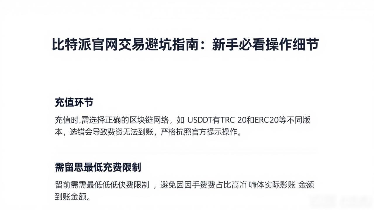 比特派官网交易避坑指南:新手必看操作细节