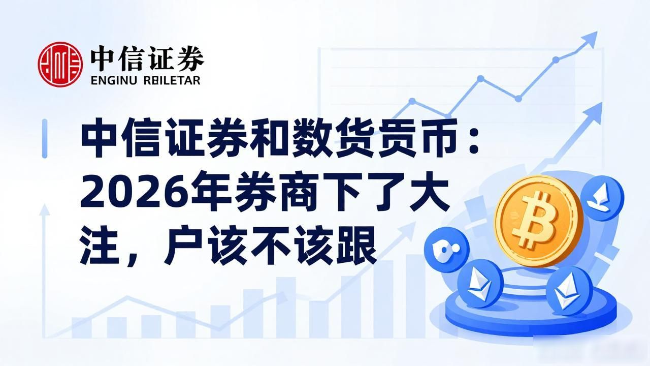 中信证券和数字货币：2026年券商下了大注，散户该不该跟
