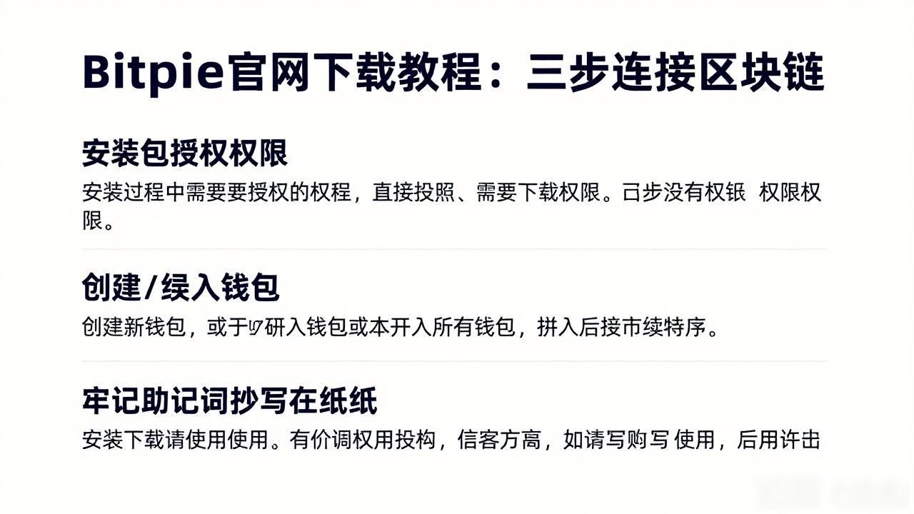 Bitpie官网下载教程:三步连接区块链